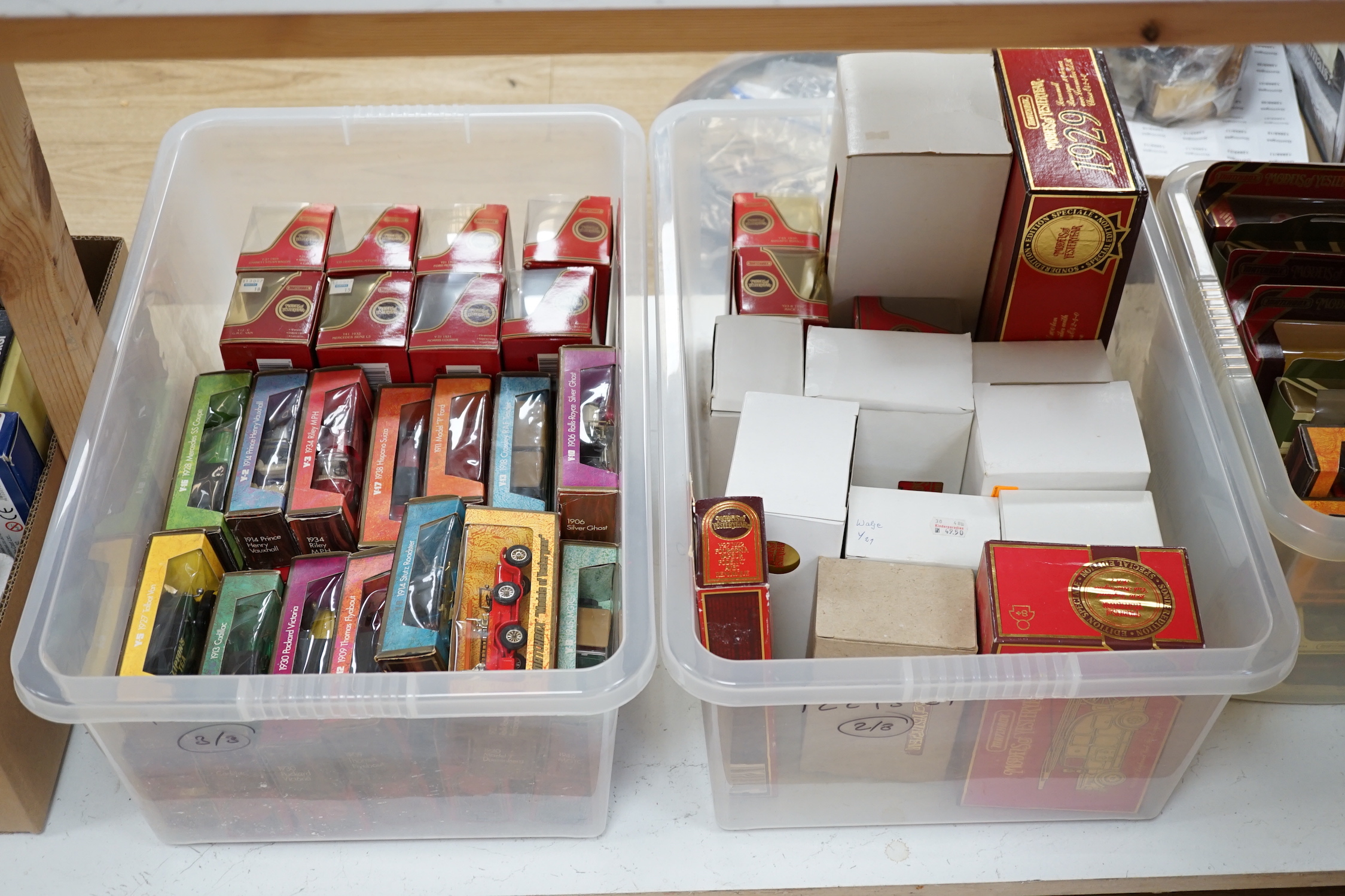 Ninety-five boxed Matchbox Models of Yesteryear, in a variety of different Matchbox era boxes
